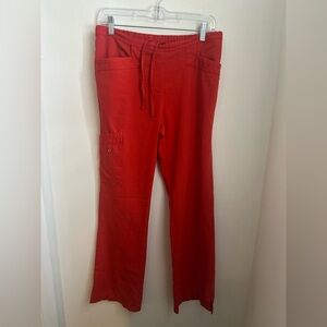 Grey's Anatomy Women's Vibrant Orange Scrub Pants Small